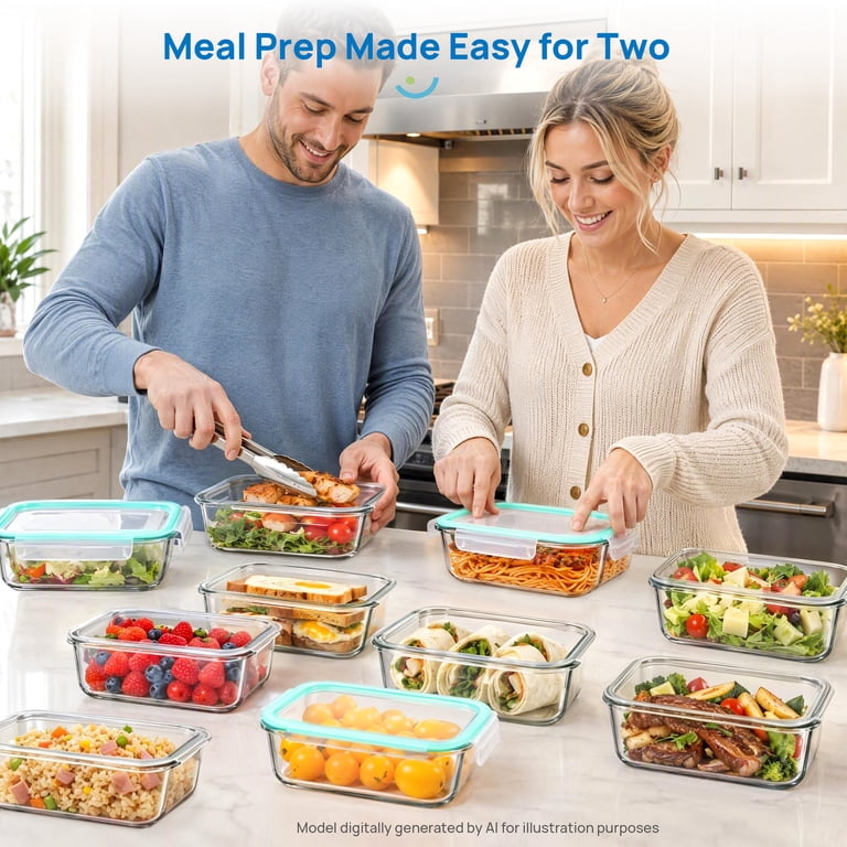 Sindcom 10-Pack Glass Meal Prep Containers, 22oz photo 7