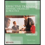 Pre-Owned Effective Training Systems, Strategies & Practice, 9780558496265, 0558496261, Paperback, 2010 Custom Edition edition