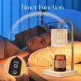 thumbnail image 2 of Sziqiqi Gold Crystal Candle Warmer Lamp with Timer: Height Adjustable Wax Warmer for Fragrance Diamond Faceted Glass Shade Wood Base Safe Flameless Home Decor for Bedroom Gift for Mom Women, 2 of 7