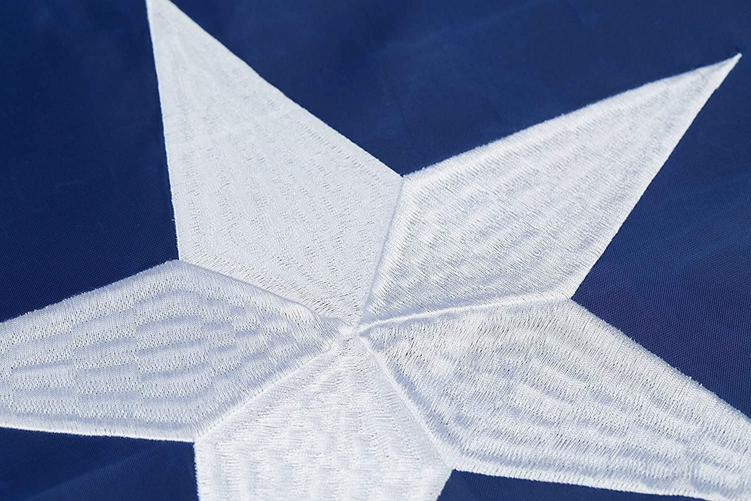 Texas Flag 6x10 Feet Embroidered Star Sewn Stripes Outdoor Heavy Duty 250D Oxford Nylon Flags Vivid Color - Canvas Header Brass Grommets and 4 Stitch Hemming USA Flag