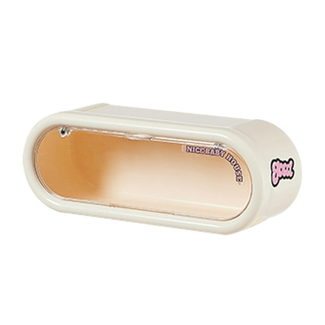 Vitrina a prueba de polvo,Vitrina a prueba de polvo,caja de almacenamiento para montaje en pared,Figuras en miniatura protegidas contra el polvo,Estuche organizador transparente a Beige