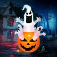 thumbnail image 1 of Gymax 6ft Inflatable Ghost in Pumpkin Halloween Decoration w/ Built-in LED Lights, 1 of 8