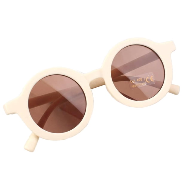 Preciosas y elegantes gafas de sol para niños con montura suave para exteriores, gafas de playa, regalo Beige