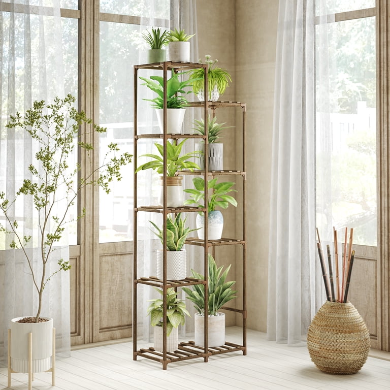 Tall Plant Stand for Indoor Plants Outdoor Corner Wood Plant Shelf Flower  Stands for Living Room Balcony and Garden