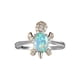 thumbnail image 1 of Joyería creativa W Hite oro y diamante azul tortuga anillo hombres moda Ol viento anillo Wmkox8yii  fajkfhkj2681, 1 of 2