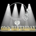 thumbnail image 4 of 60th Birthday Gifts for Women, 60th Birthday Charm Bracelet, Adjustable Bangle, Perfect 60th Birthday Gift Ideas, 4 of 5