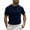 Black, variant on Sherrylily Men Casual T-Shirt Short Sleeve Knitted Slim Round Neck Basic Tops