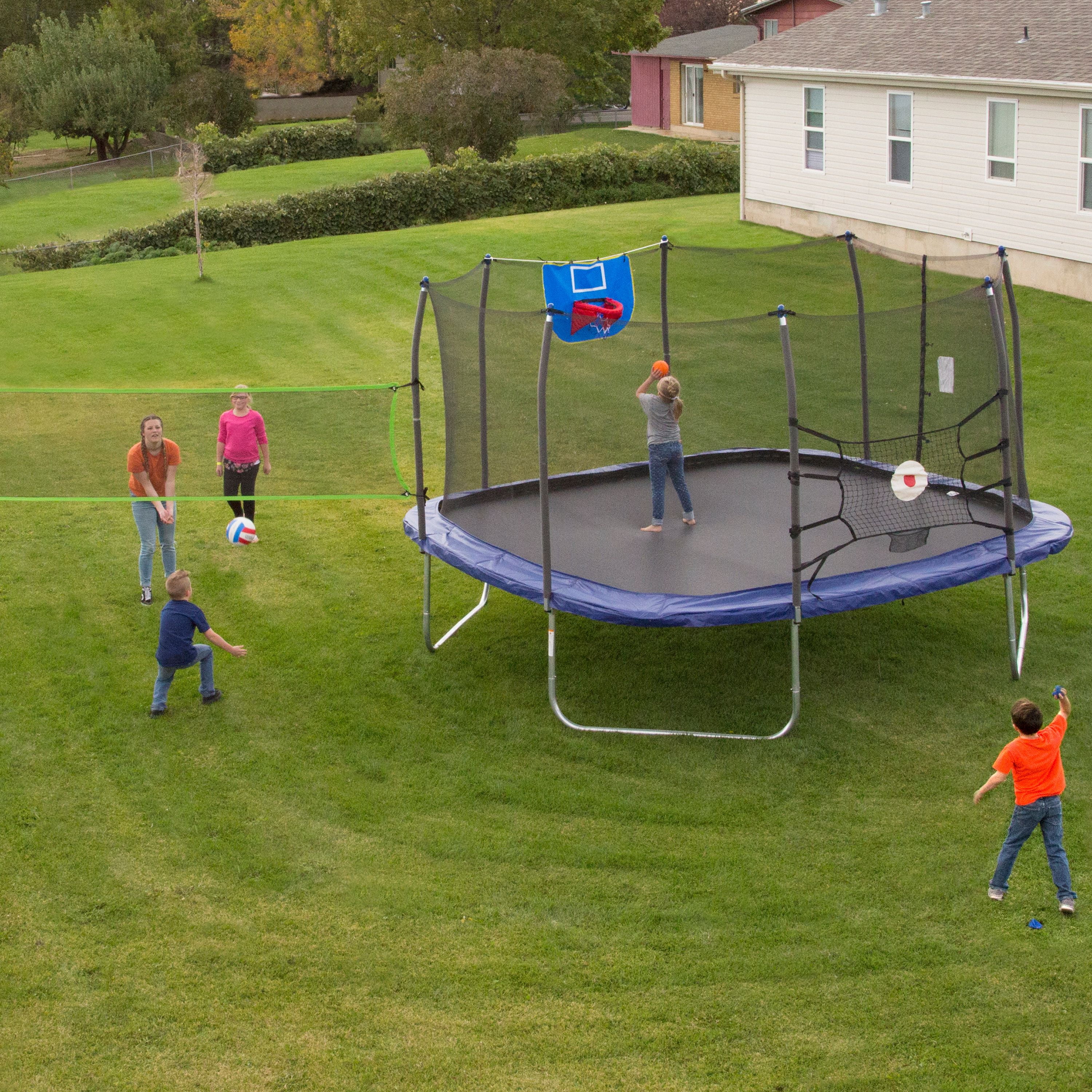 Skywalker Trampolines Square Sports Arena 13' Trampoline, Blue