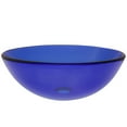 thumbnail image 3 of Novatto TIG-8025 Blu Clear Blue Round Glass Vessel Bathroom Sink, 16.5-Inch Diameter, 3 of 4
