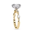thumbnail image 3 of AFFY Hidden Halo Solitaire Engagement Ring for Women Center 7.5MM Princess Shape Lab Created Moissanite Rings Jewelry Gift for Her In 14K Yellow Gold Over Sterling Silver Size 10, 3 of 6