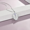 thumbnail image 3 of Angel Wings Necklace 925 Sterling Silver Guardian Angel Wings Pendant Necklace Birthstone Necklace for Women  Christmas Jewelry Gifts, 3 of 10