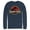 Navy Blue, variant on Men's Jurassic Park T Rex Logo  Long Sleeve Shirt Black X Large