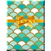 Beach Mermaid Scale Gift Wrap Wrapping Paper - 12ft (Folded) with Gift TAgs