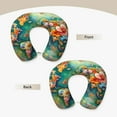 thumbnail image 3 of KLL Colorful World Map Pattern Memory Foam Cervical Neck Pillow Versatile U-Shaped Pillows for Home/Office/Camping/Travelling/Soft Washable Cover, 3 of 8