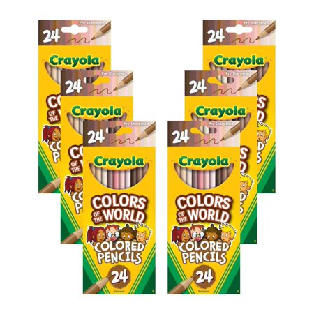 Colors of the World Bulk Colored Pencil Set, 6 Boxes of 24 Count Colored Pencils