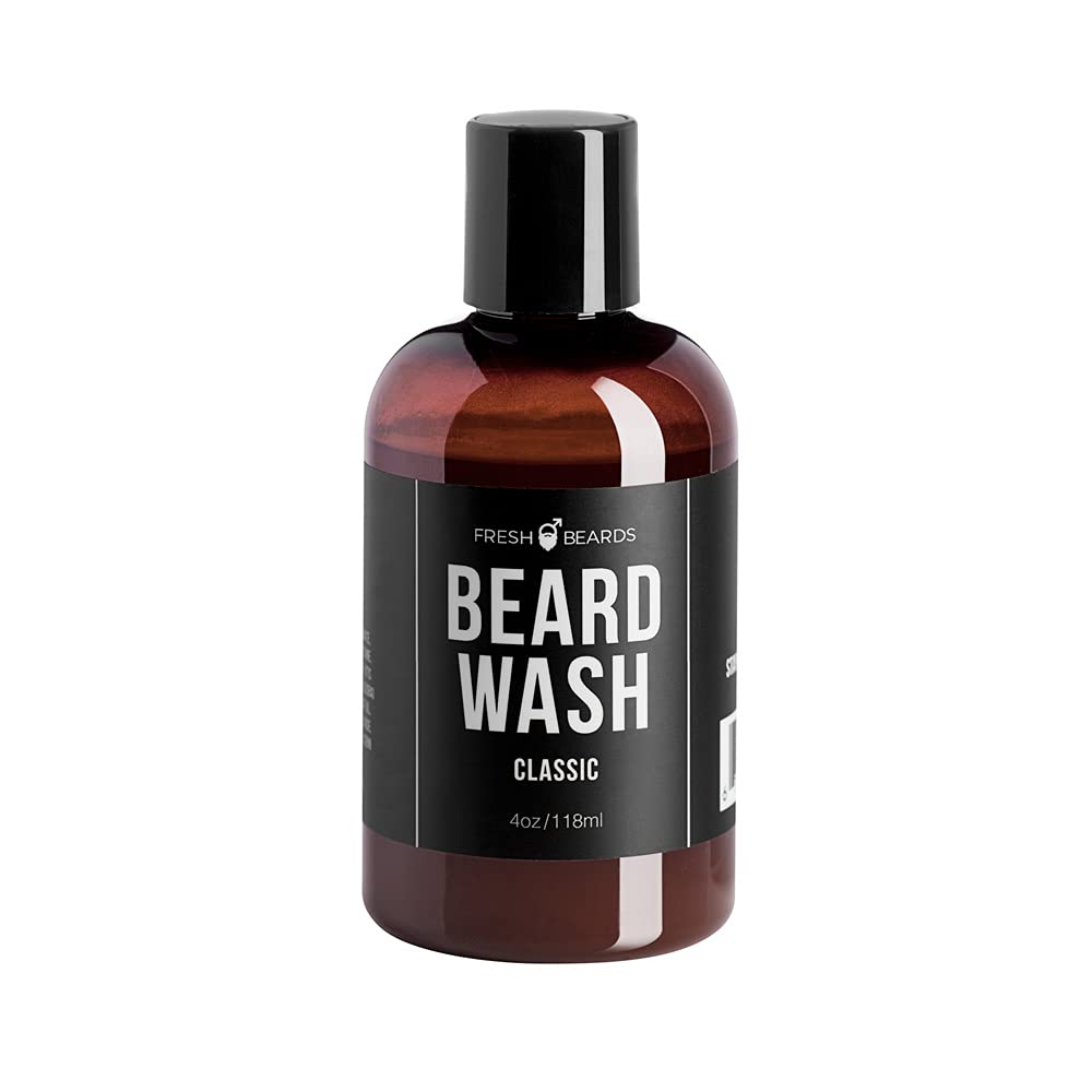 Fresh Beards Classic Beard Wash Unscented Soothing Beard Wash for