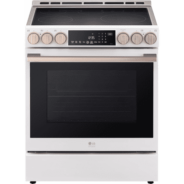 LG 30 Inch Slide-In Induction Smart Range with 5 Elements, 6.3 cu. ft. ProBake Convection Oven in White  LSIS6338NE