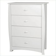 South Shore Beehive 4 Drawer Chest in Pure White