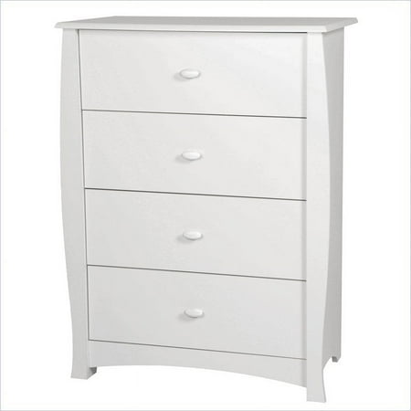 South Shore Beehive 4 Drawer Chest in Pure White