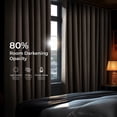 thumbnail image 4 of Half Price Drapes Dutch Cocoa Grommet Faux Linen Room Darkening Curtains for Bedroom & Living Room Curtains (1 Panel), Door & Window Curtains 120 inches long, Grommet Curtains, 50W X 120L, 4 of 9
