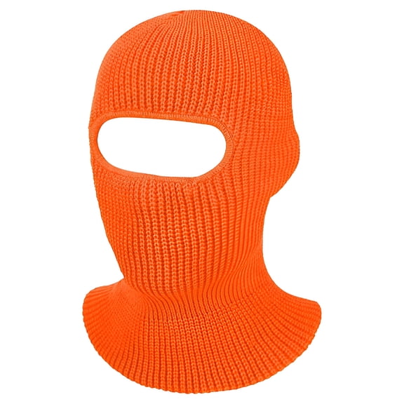 TELOLY 1-Hole Knitted Full Face Cover Adult Unisex Winter Warm Ski Balaclava for Outdoor Women Men