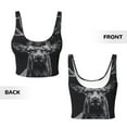 thumbnail image 5 of Picia Majestic Forest Stag Sports Bra for Women,Padded Strappy Sports Bras Medium Support Yoga Bra with Removable Cups,Running Yoga Bra-XX-Large, 5 of 9