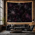 thumbnail image 6 of Silver Spiderwebs on Smoky Purple Background, Eerie Gothic for Halloween Decor Lovers, Spooky Wall Decor, Halloween Gift, Tapestry Wall Hanging for Bedroom and Dorm, 6 of 7