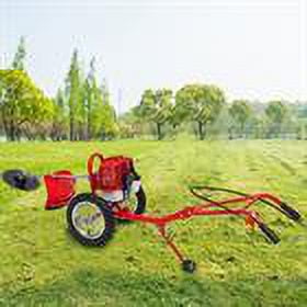 DENEST 2 Stroke 49CC Gasoline Grass Lawn Mower Hand Push Lawn Trimmer Brush Cutter Tool Garden Tool Outdoor Power Equipment for Hills, Plains, Orchards