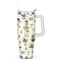 thumbnail image 2 of 40oz Colorful Botanical Mushroom Stainless Steel Flip Straw Tumbler Spill Proof Travel Cup Double Wall Vacuum Insulated Coffee Mug with Top Handle, 2 of 6