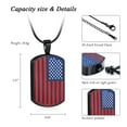 thumbnail image 2 of American Flag Urn Necklace for Ashes, Ashes Necklace for Human, Cremation Jewelry Necklaces Ashes Keepsake Gog Tag Memorial Pendant, 2 of 5