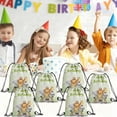 thumbnail image 3 of 12 Pcs Safari Animal Birthday Theme Drawstring Backpack, Lightweight Sports Sackpack for Daily Use, Travel, and Birthday Party Decorations 27x34cm, 3 of 5