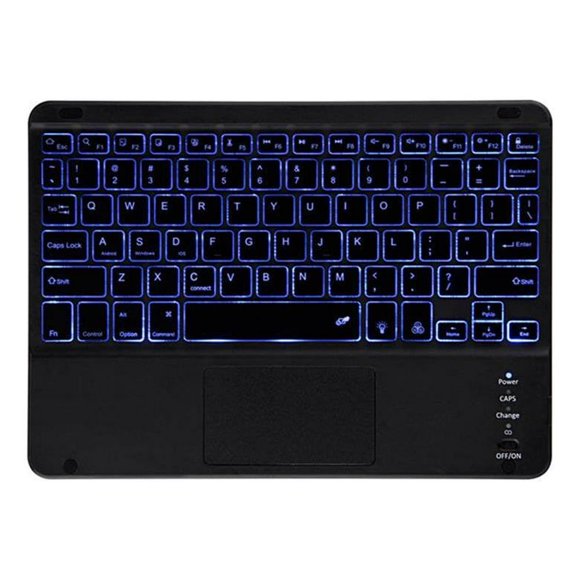 YOPTOP 10inch Colorful Backlight Bluetooth Keyboard Wireless Touch Control Keyboard Keyboard For white,black