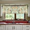 thumbnail image 3 of Yayeee Kitchen Curtains Tier Set of 2 Light Filtering 57"x24" Over Sink Window Panels, Green Floral Pattern, 3 of 7