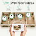 thumbnail image 6 of 1080P WiFi Smart Video Baby Monitor,3.5" LCD & App Viewing,2-Way Audio,Night Vision,VOX,5 Lullabies,1500ft Range, Home Use,AI Baby Growth Album, 6 of 12