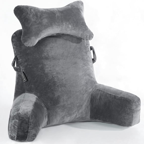 Almohada de lectura SLIGUY extra grande con reposapiés de 31 pulgadas con cuello enrollable