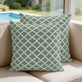 thumbnail image 2 of 16x16 Pillow Covers Set of 2, Sage Green Morocco Square Throw Pillow Covers for Couch/Sofa/Living Room, Minimalist Boho Ethnic Abstract Motif Decorative Soft Pillowcases for Couch Throw Pillows, 2 of 9