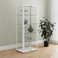 thumbnail image 2 of Aero 5-shelf Display Curio Cabinet with LED Lighting White, 2 of 14