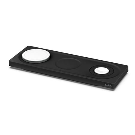 Belkin - Boost Charge Pro 3-in-1 Wireless Charging Pad with MagSafe for iPhone 14/13/12 Series Devices - Black