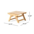 thumbnail image 4 of Ledger Outdoor 4 Seater Acacia Wood Chat Set, Teak and White, 4 of 22