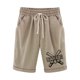 thumbnail image 1 of Pantalones Cortos de Verano para las Mujeres de Cintura Alta Estampado Elástico Cordón de Cintura, Casual Bolsillos Pantalones de Pijama, 1 of 4