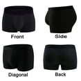 thumbnail image 3 of ASUDESIRE Men's Underwear Boxer Briefs Cotton Huge Pouch Trunks Short Leg Underwear 5 Pack Black-L, 3 of 6