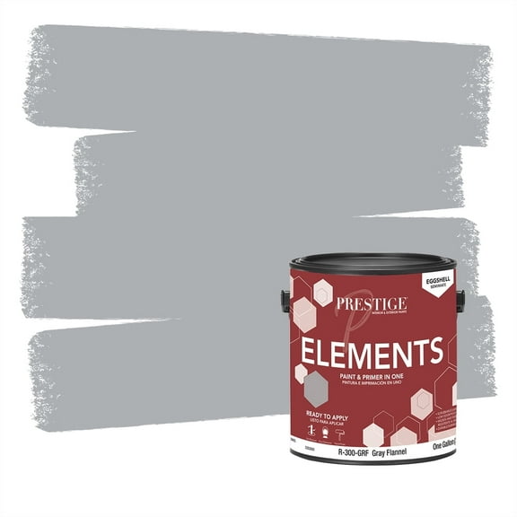 Prestige Paints Elements Interior Paint and Primer in One, Eggshell, 1 Gallon, Gray Flannel