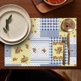 thumbnail image 4 of Pioneer Flower Floral Print Pattern Summer Placemats Table Placemats Set Of 6-Linen Kitchen Washable Placemats Table Mats 12x18 Inch Non-Slip Heat Resistant, 4 of 5
