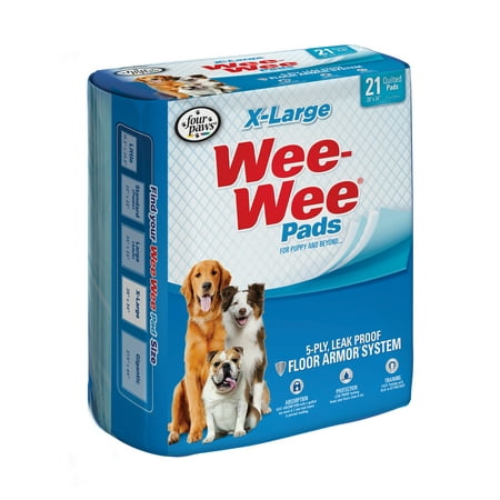 Four Paws XL Wee-Wee Pads, 28 x 34 in, 21 Pack (Best Wee Wee Pads Reviews)