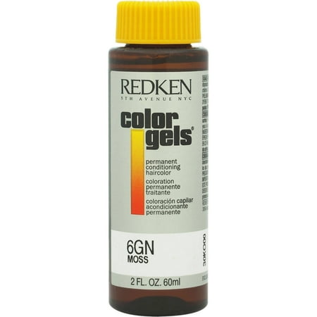 Redken Color Gels Permanent Conditioning Haircolor 6GN - Moss for Unisex, 2 oz