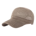 thumbnail image 2 of Knit Mesh Baseball Cap for Women Summer Yarn Trucker Hats Breathable Adjustable Foldable Sun Hat for Travel, 2 of 6