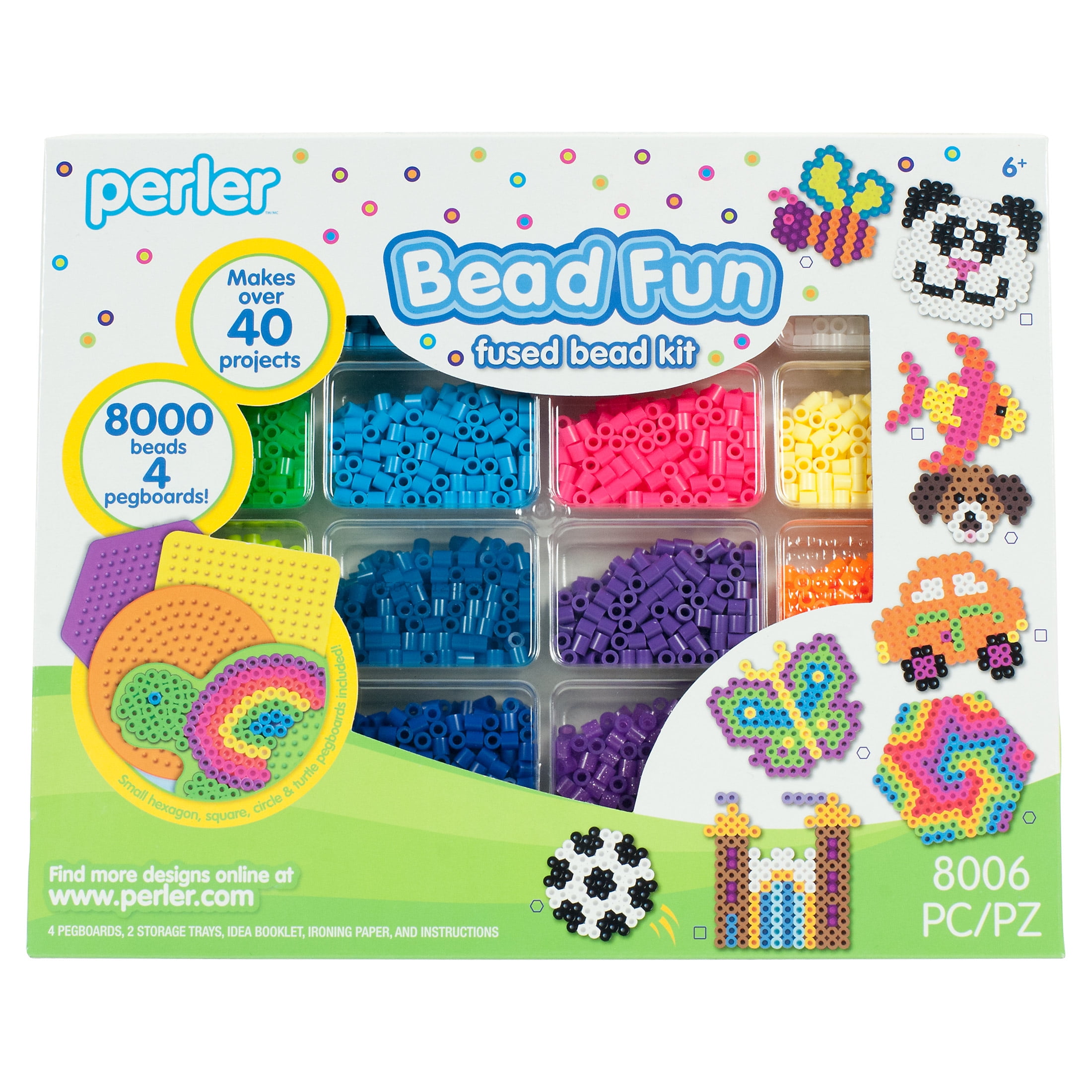 Fuse Beads kit of 1500 Large 10MM Melty Beads Perfect for Ages 4-7 with 48  Patterns and pegboard Arts and Crafts for Girls and Boys