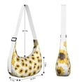 thumbnail image 3 of Vintage Sunflower Print Boho Sling Bag Yellow Floral Crossbody Purse with Adjustable Strap for Women Lightweight Shoulder Bag for Travel Summer Autumn Use, 3 of 5
