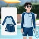 thumbnail image 3 of Manga Larga Vestido Largo Traje de Baño Pantalones Largos Divididos de los Niños para la Natación en Aguas Calientes, Traje de Poliéster de Moda para Niños Y Niñas, 3 of 7