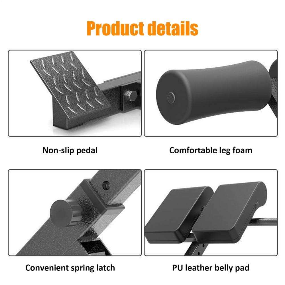 Xianers Roman Chair Back Extender - Angle & Height Dual Adjustable Hyperextension Bench for Home Gym - Adjustable Back Exercise Machine Adjustable Sit up Bench Decline Bench Flat Bench